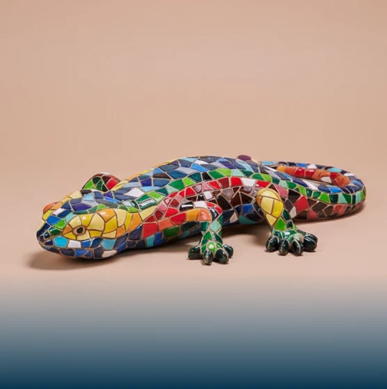 Barcino Designs Figura de Salamandra en mosaico
