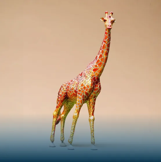 Barcino Designs Figura de jirafa en mosaico