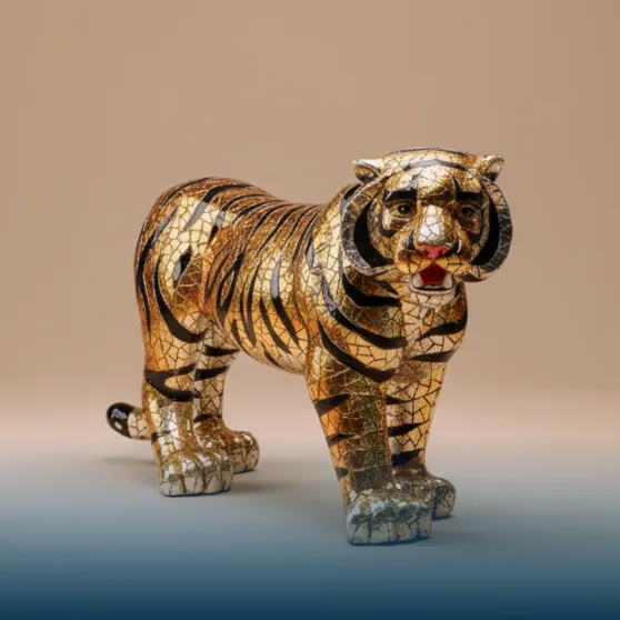 Barcino Designs Figura de tigre en mosaico